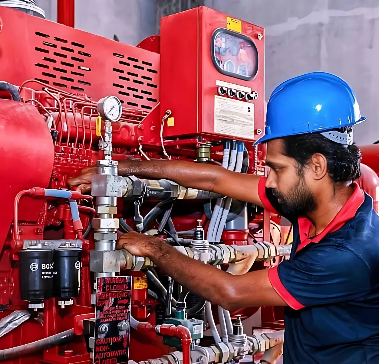 mechine operator fire and safety company in dubai